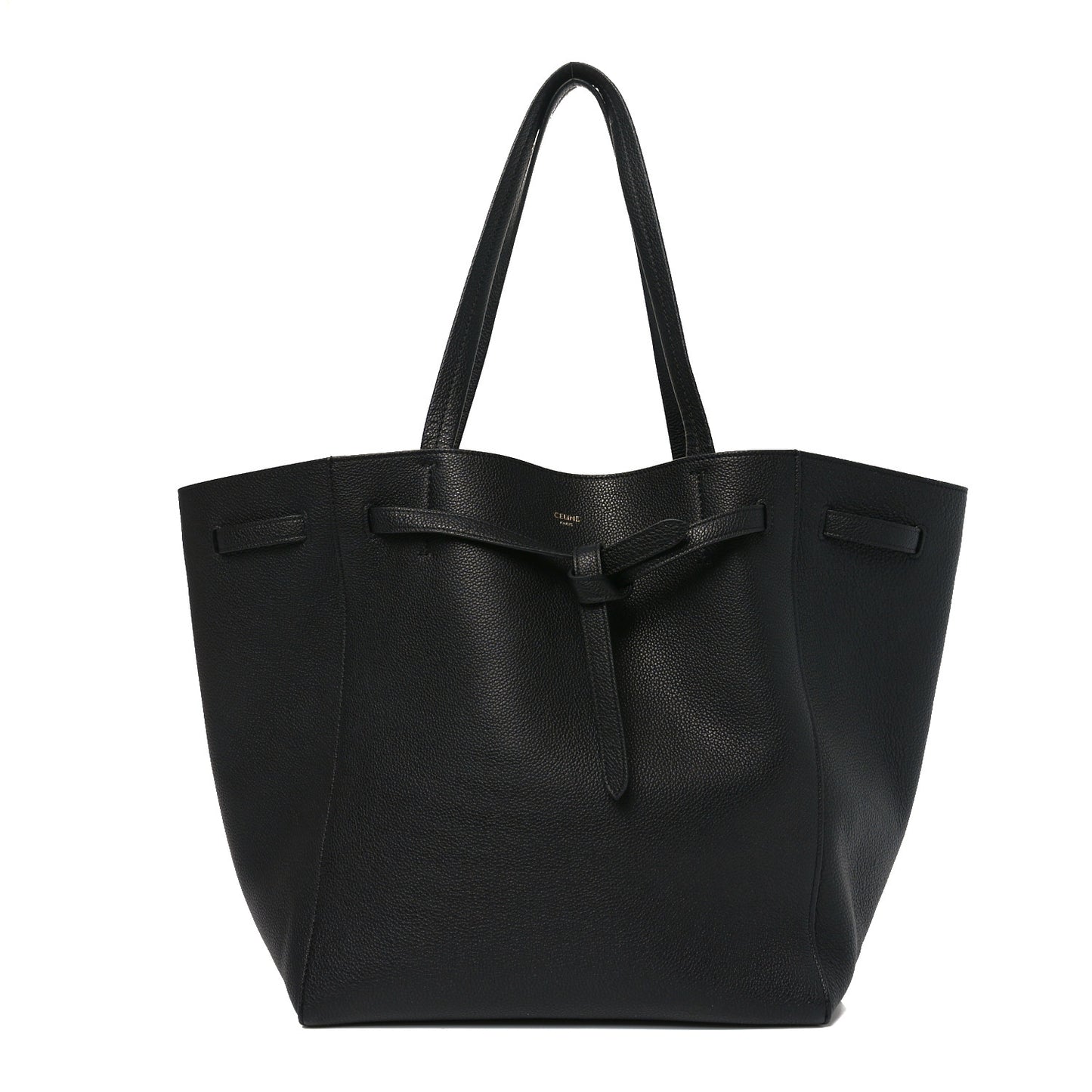 Soft Grained Calfskin Small Belt Cabas Phantom Black