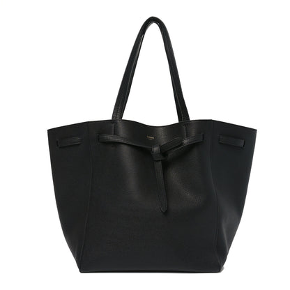 Celine Soft Grained Calfskin Small Belt Cabas Phantom Black 1 of 9