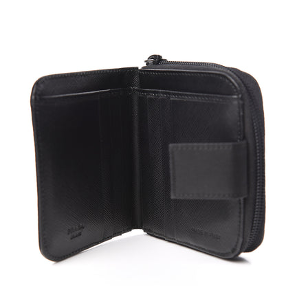 Prada Tessuto Nylon Compact Zip Around Wallet Black 5 of 9