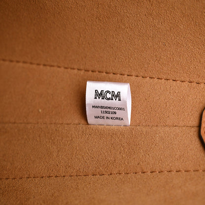 MCM Visetos Large Klara Hobo Cognac 6 of 9