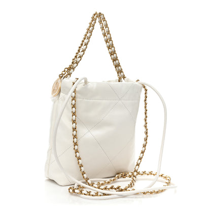Chanel Shiny Calfskin Quilted Mini Chanel 22 White 3 of 10