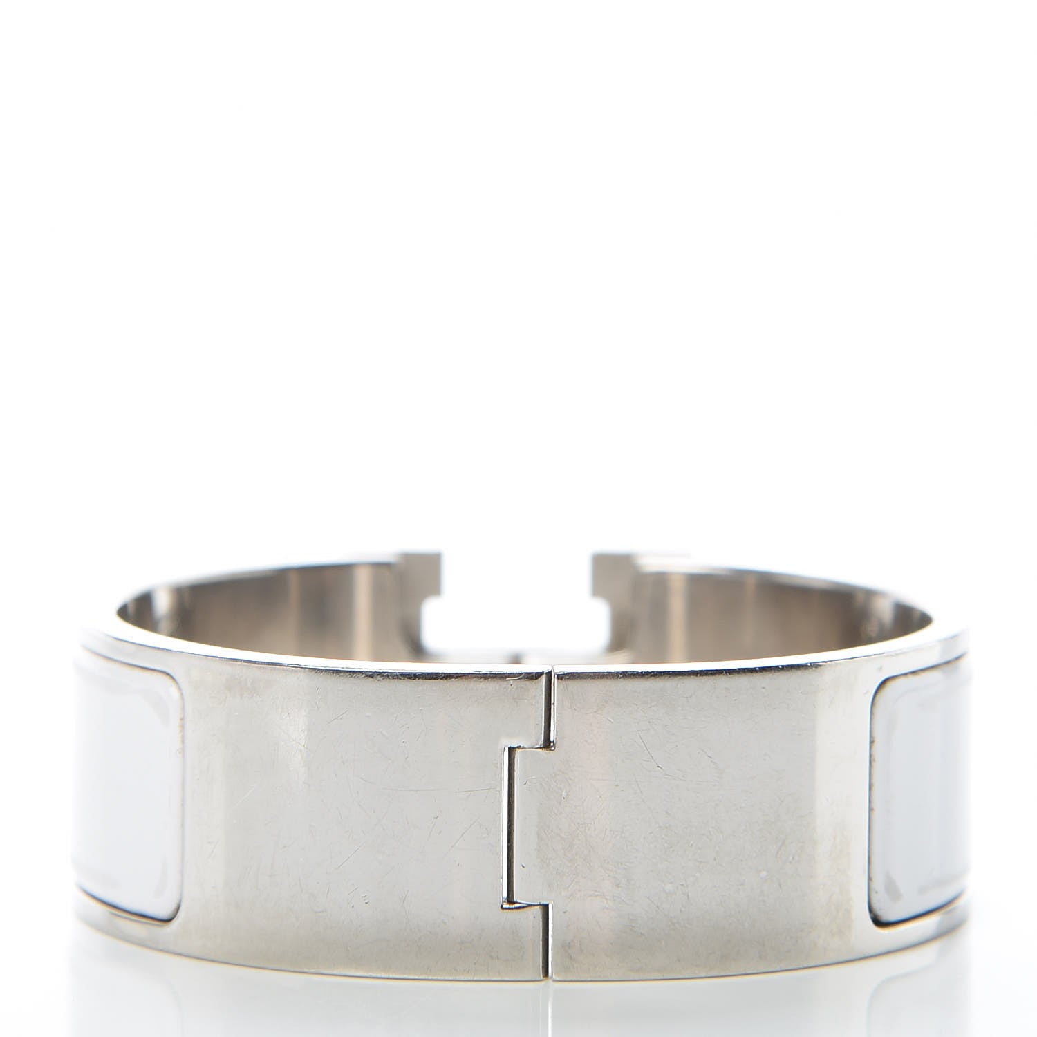 Hermes Enamel Wide Clic Clac H Bracelet PM White 3 of 6
