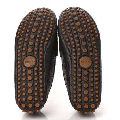 Gucci Soft Guccissima Womens Driver Loafers 36.5 Chocolate 5 of 10