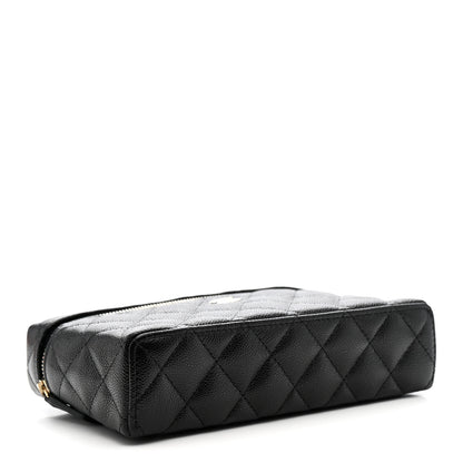 Chanel Caviar Quilted Top Handle Slim Vanity With Chain Black 4 of 11