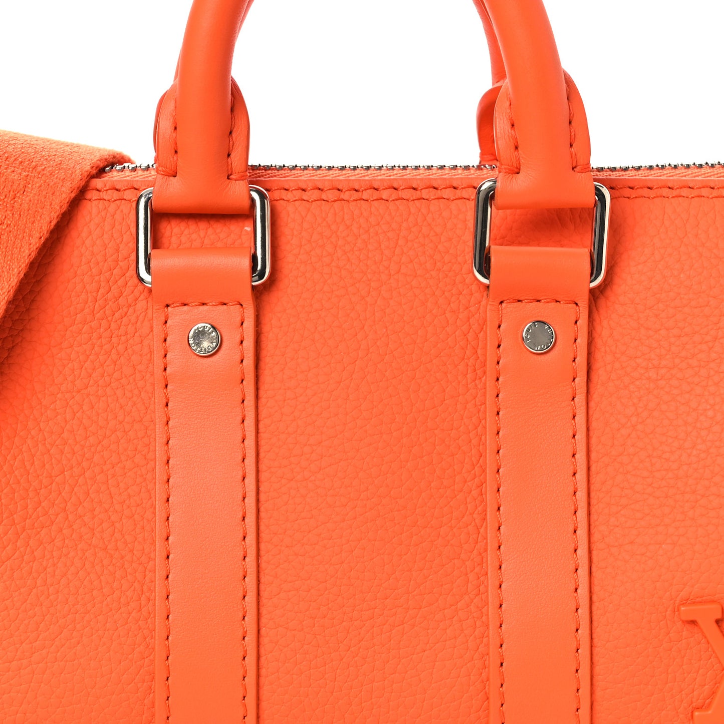 Grained Calfskin Aerogram Keepall XS Orange