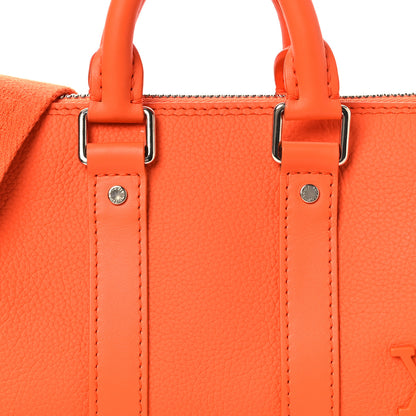 Louis Vuitton Grained Calfskin Aerogram Keepall XS Orange 7 of 10