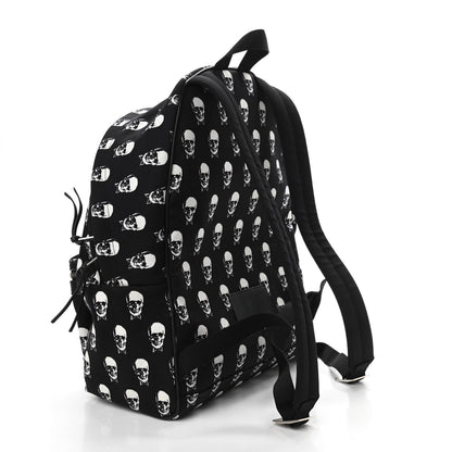 Saint Laurent Canvas Skull Print City Backpack Black 3 of 10