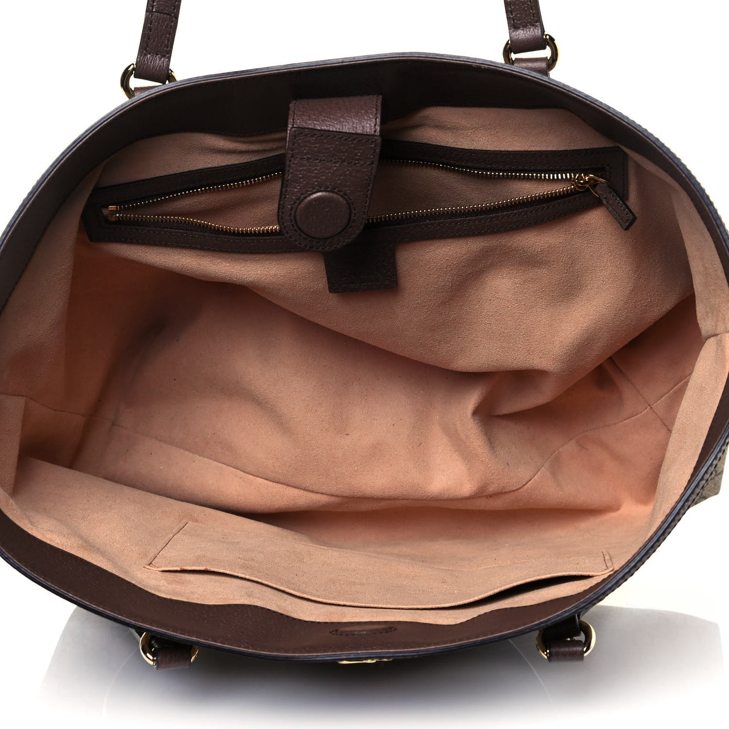 GG Supreme Monogram Medium Ophidia Shopping Tote Brown