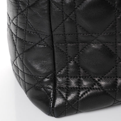 Christian Dior Lambskin Cannage Medium Lady Dior Black 10 of 12