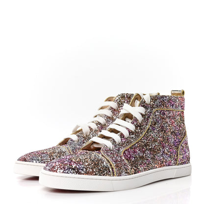 Christian Louboutin Bip Bip Glitter Mens Disco Ball Flat Sneakers 42 Rosette 4 of 8