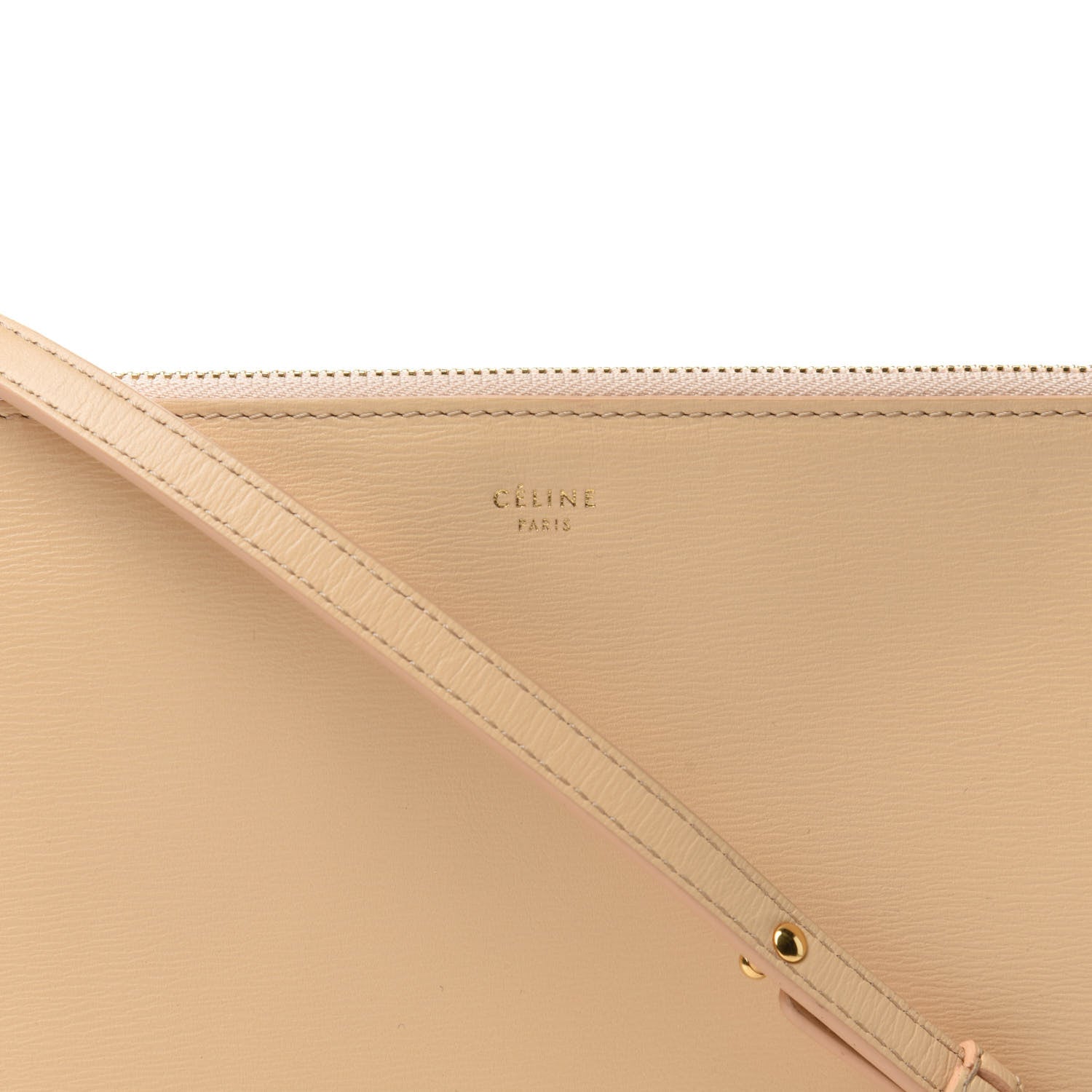 Celine Lambskin Large Trio Crossbody Bag Beige 11 of 11