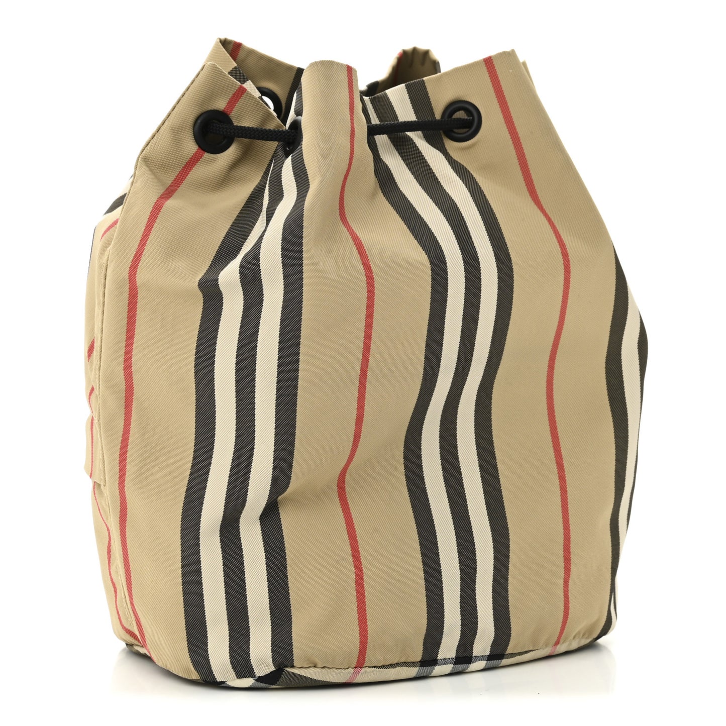Econyl Icon Stripe Phoebe Drawcord Pouch Archive Beige