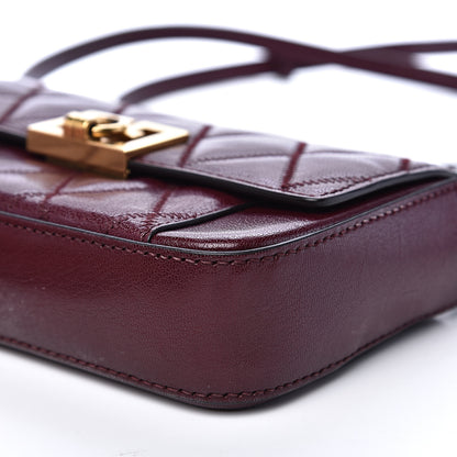 Givenchy Goatskin Quilted GV3 Mini Pocket Convertible Bag Aubergine 8 of 9