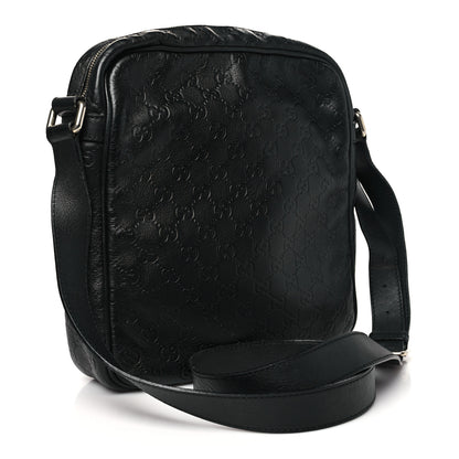 Gucci Guccissima Flat Messenger Bag Black 3 of 13