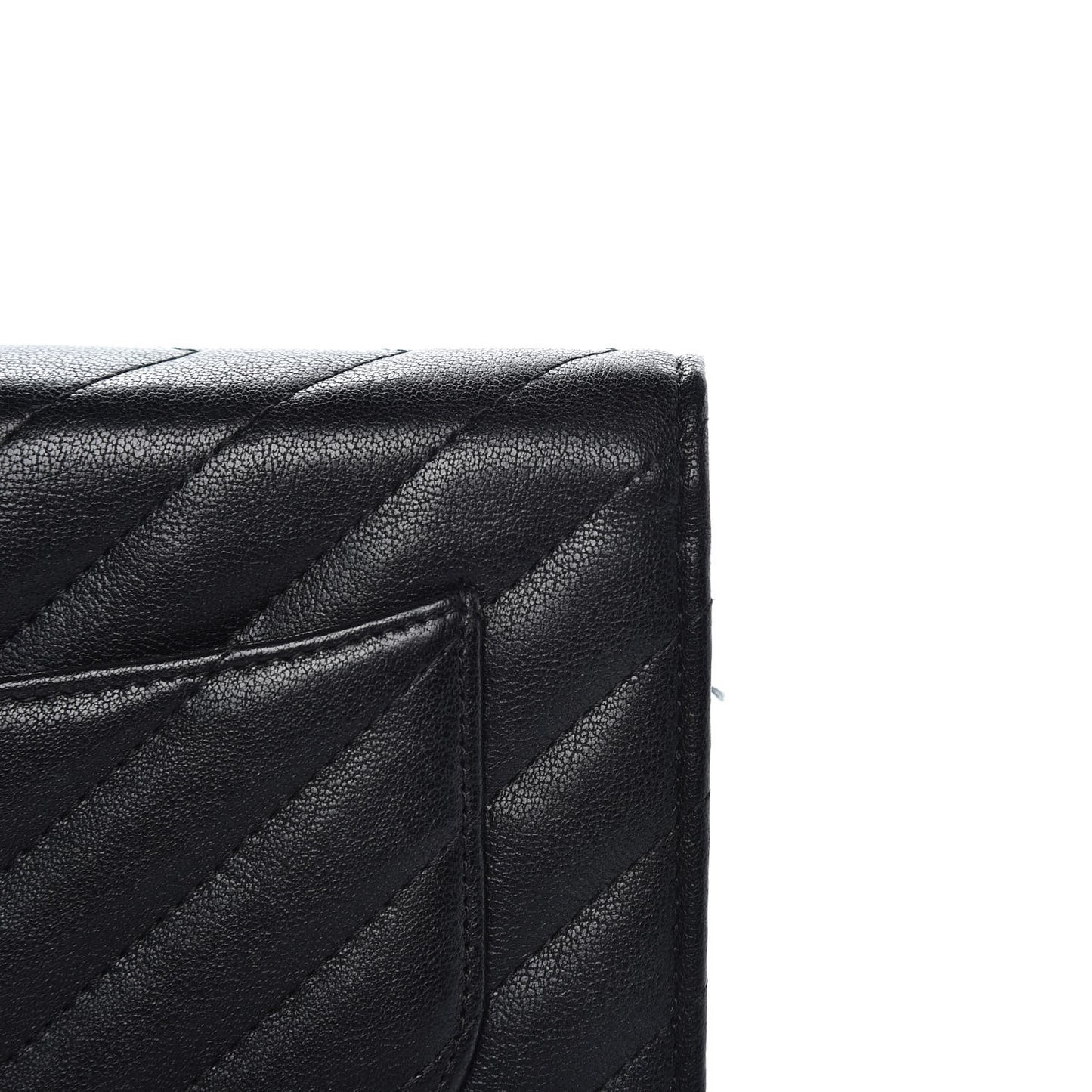 Sheepskin Chevron Reissue Wallet On Chain WOC So Black