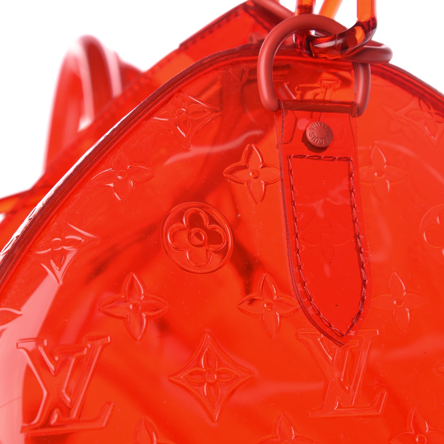 Louis Vuitton PVC Monogram Keepall Bandouliere 50 Grenadine Red 14 of 15