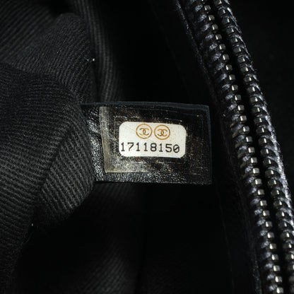 Chanel Iridescent Caviar Small Zip Shopping Tote Argent Dark Silver 8 of 8