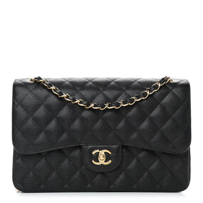 Chanel Caviar Quilted Jumbo Double Flap Black 1 of 10