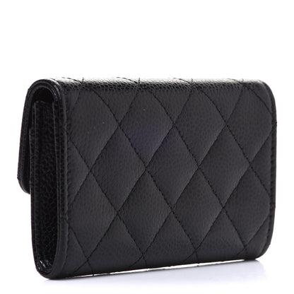 Chanel Caviar Quilted Flap Card Holder Black 3 of 9