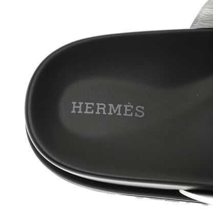 Hermes Calfskin Womens Chypre Sandals 37 White 7 of 9