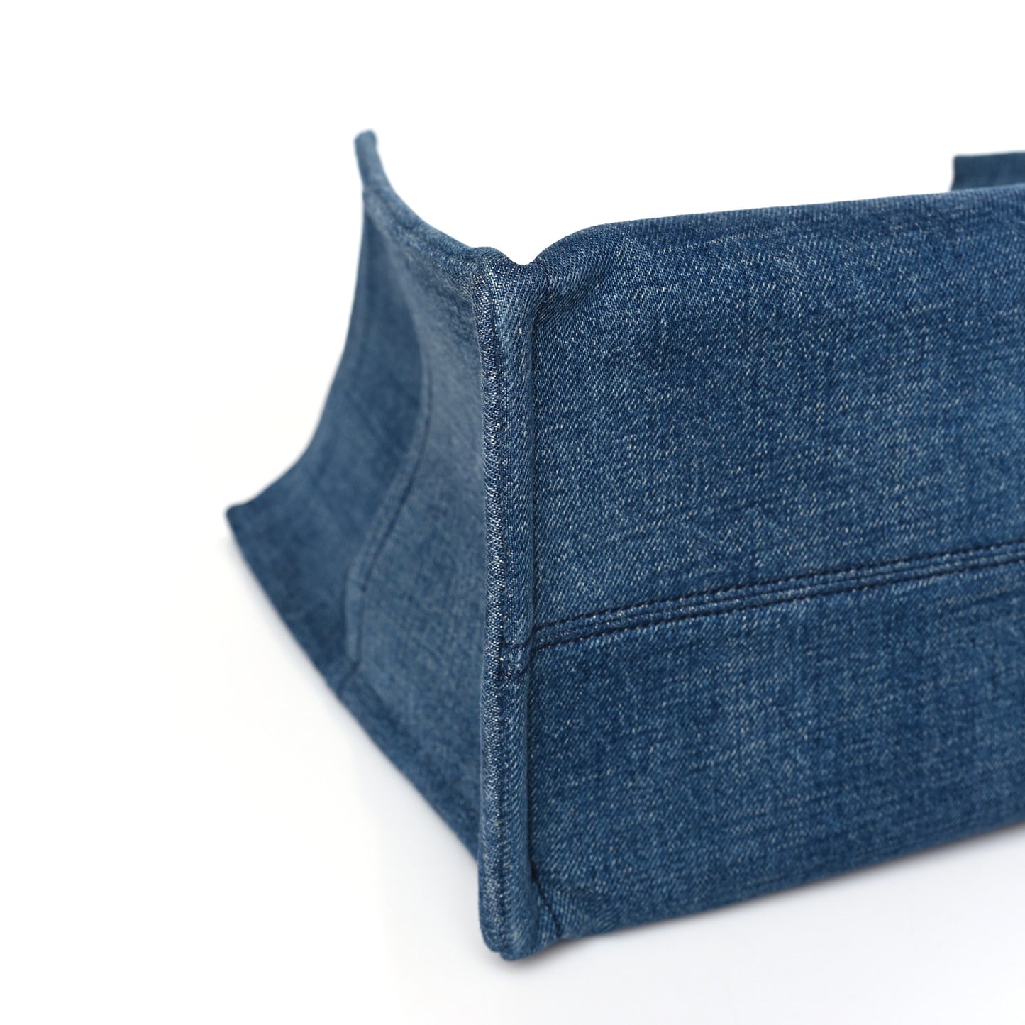 Denim Large Thais Cabas Navy Tan