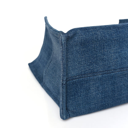 Celine Denim Large Thais Cabas Navy Tan 7 of 8