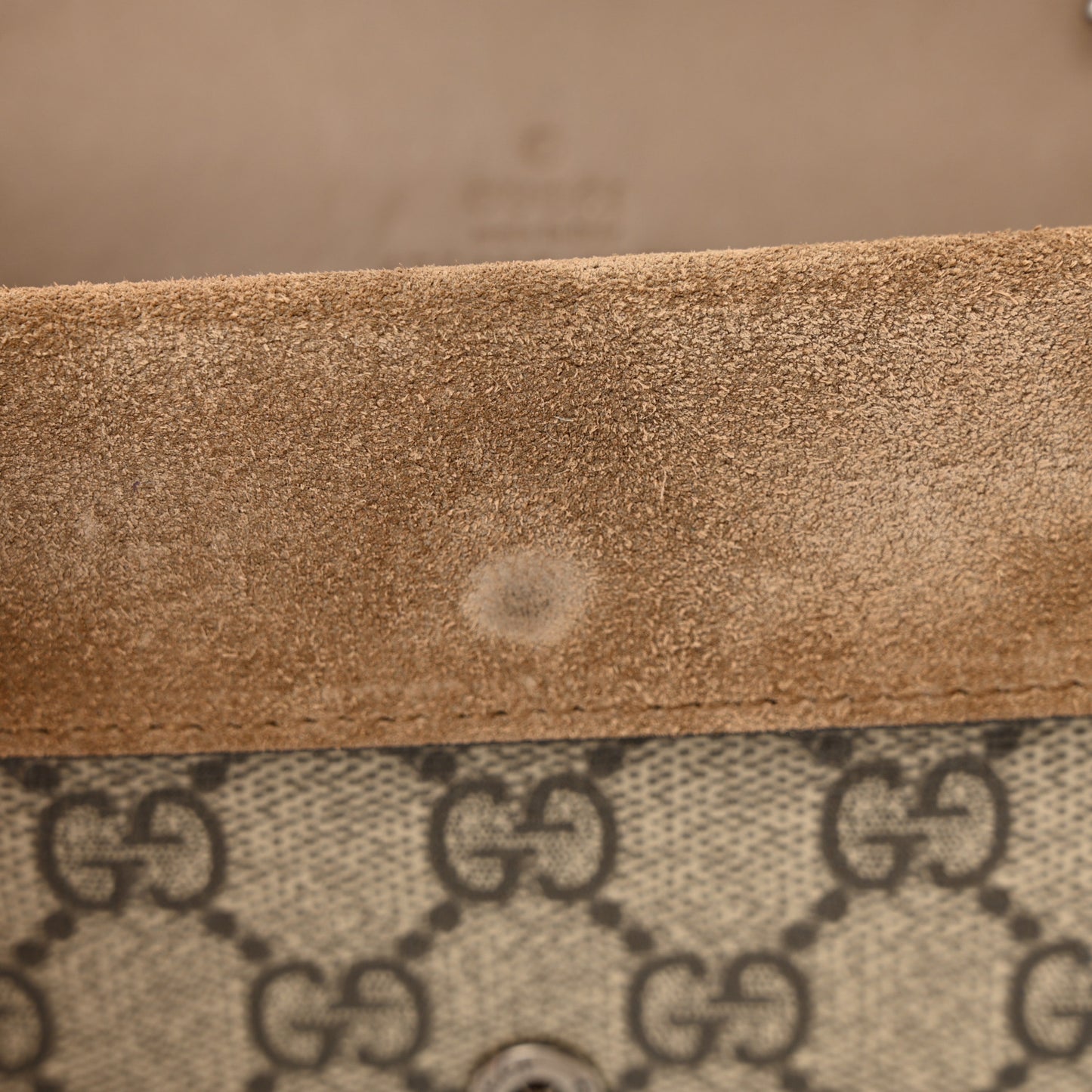 GG Supreme Monogram Super Mini Dionysus Shoulder Bag Taupe