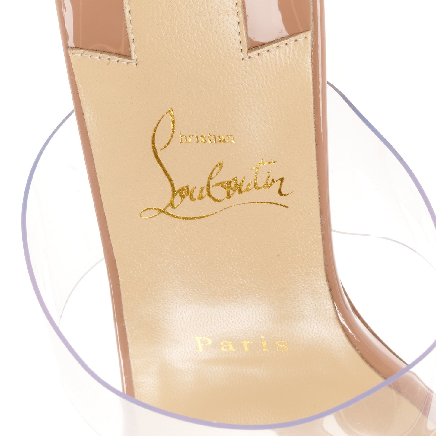 Patent PVC Just Nothing 85 Slide Sandals 39.5 Nude