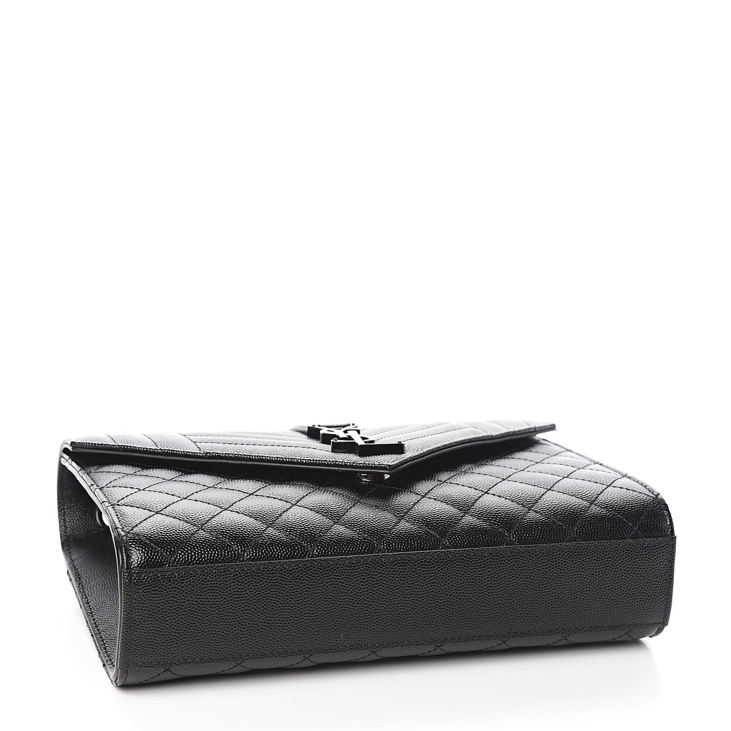 Grain De Poudre Textured Mixed Matelasse Triquilt Medium Monogram Satchel Black