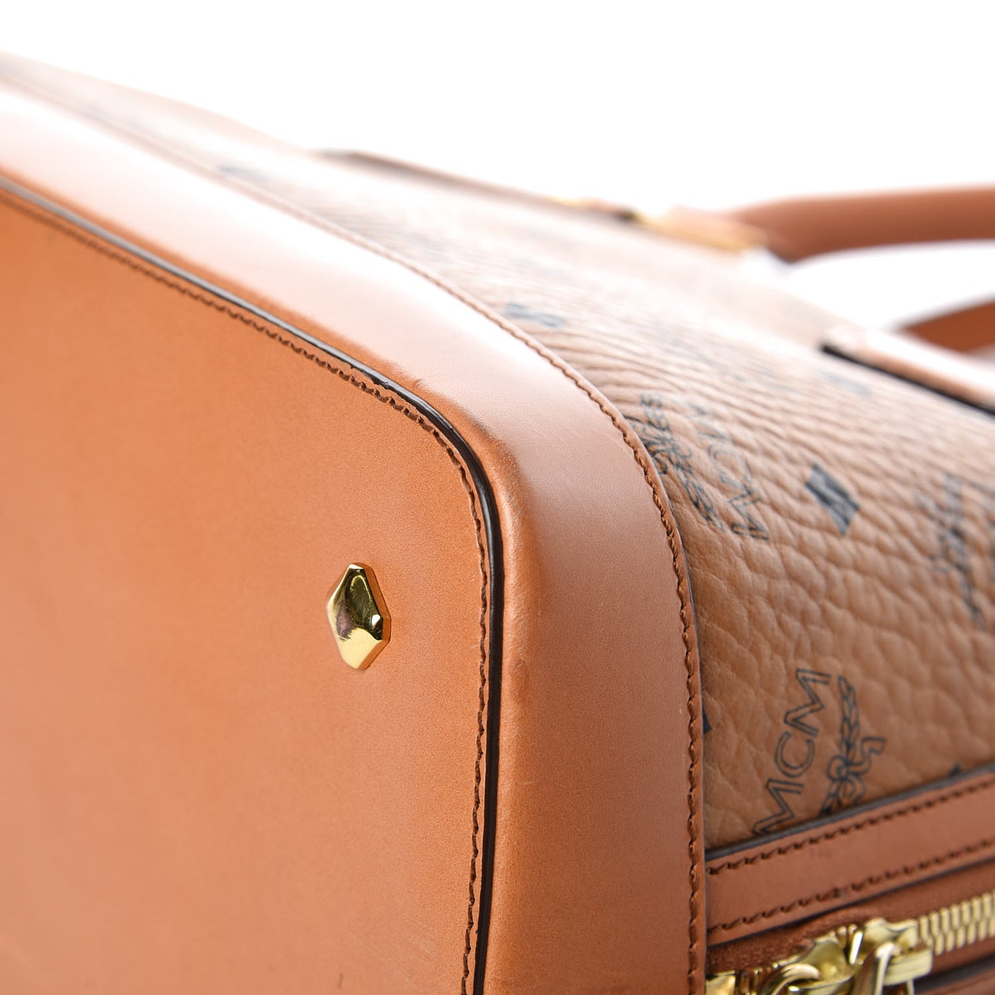 Visetos Heritage Bowler Bag Cognac