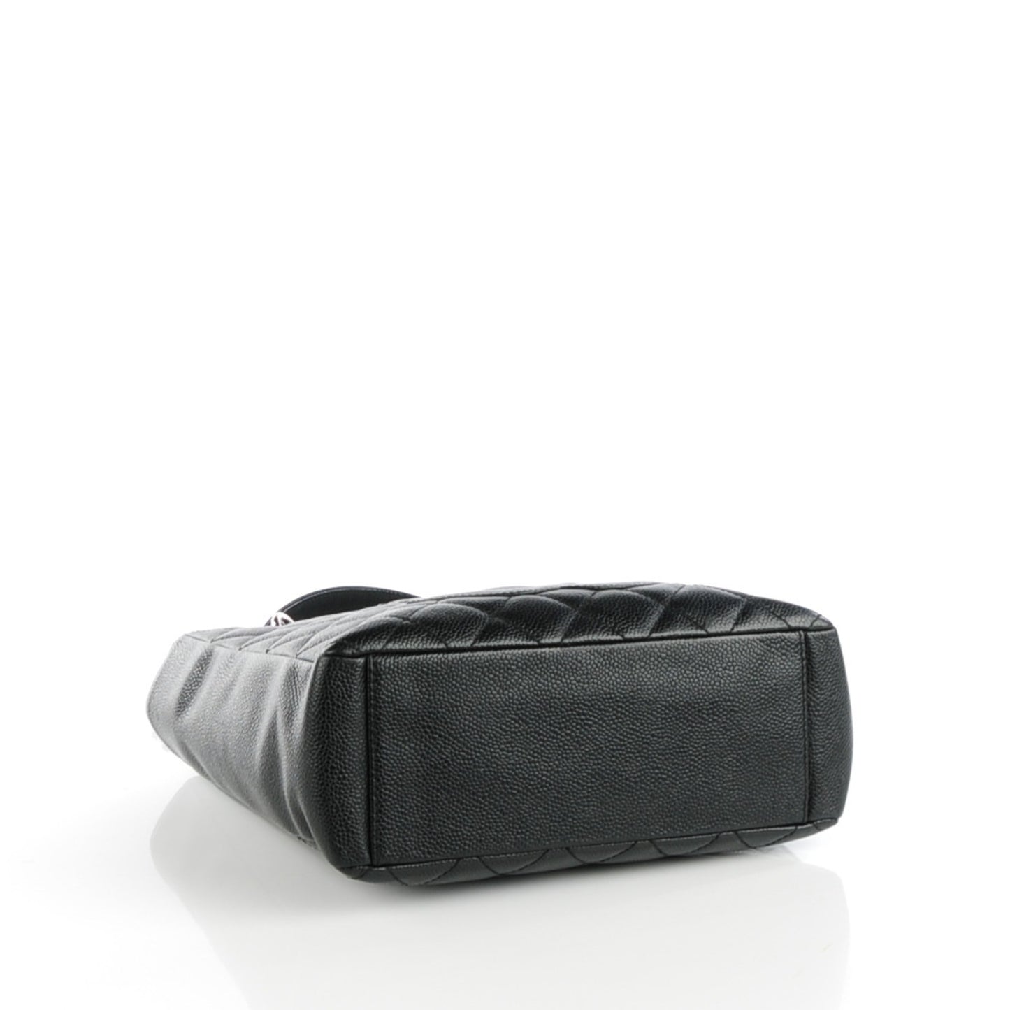 Caviar Quilted Petit Shopping Tote PST Black