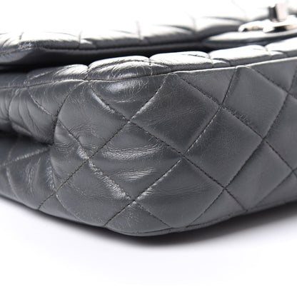 Chanel Lambskin Quilted Medium Double Flap Dark Grey 8 of 10
