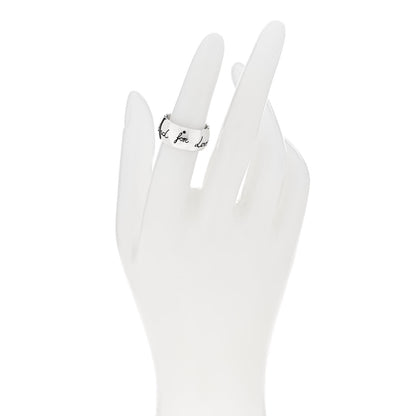 Gucci Sterling Silver Wide Blind for Love Band Ring 52 6 2 of 5