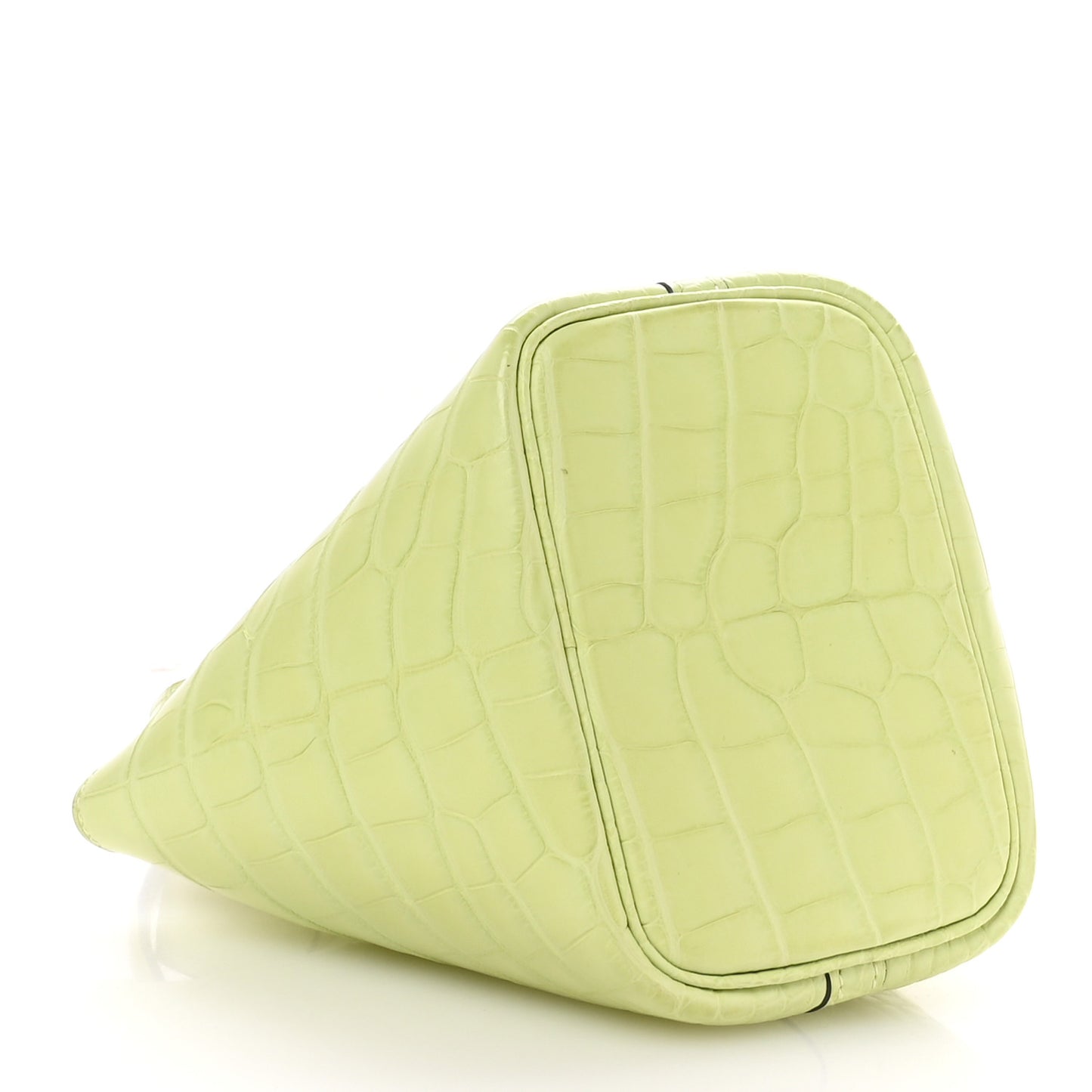 Matte Alligator Micro Picotin Lock Jaune Bourgeon