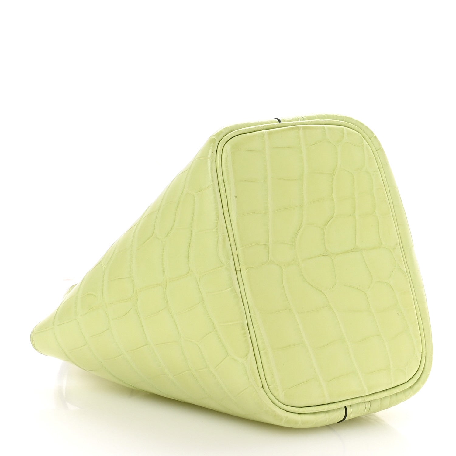 Hermes Matte Alligator Micro Picotin Lock Jaune Bourgeon 4 of 11