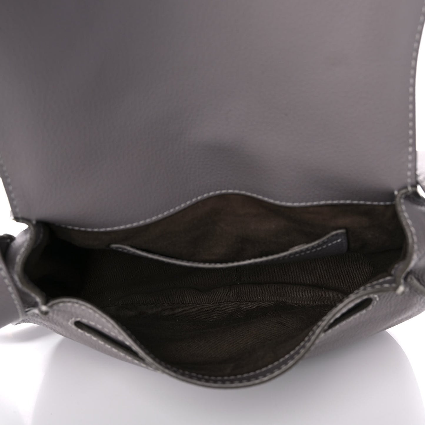 Calfskin Medium Marcie Round Crossbody Bag Cashmere Grey