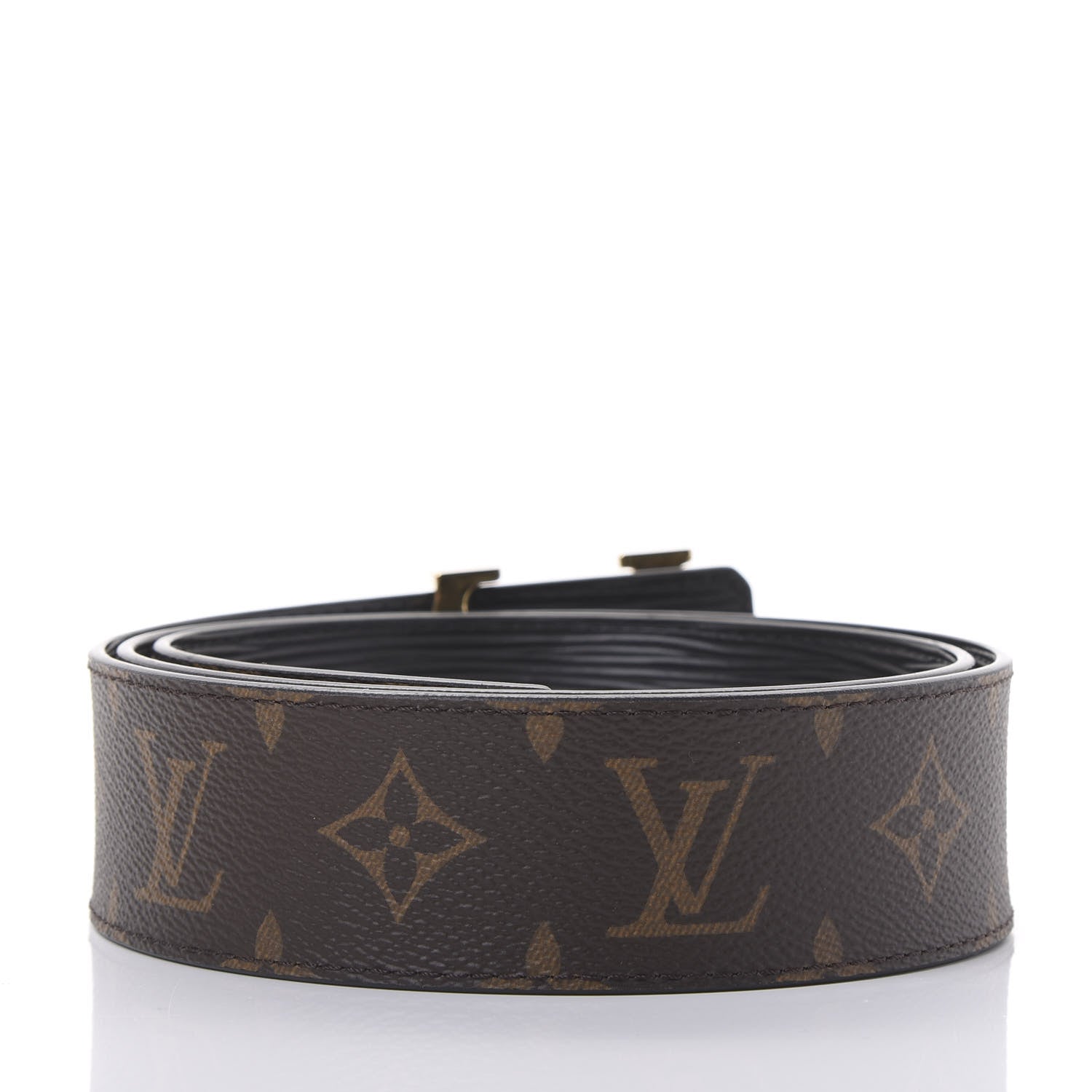 Louis Vuitton Monogram Epi LV Initiales Reversible Belt 85 34 Black 2 of 6