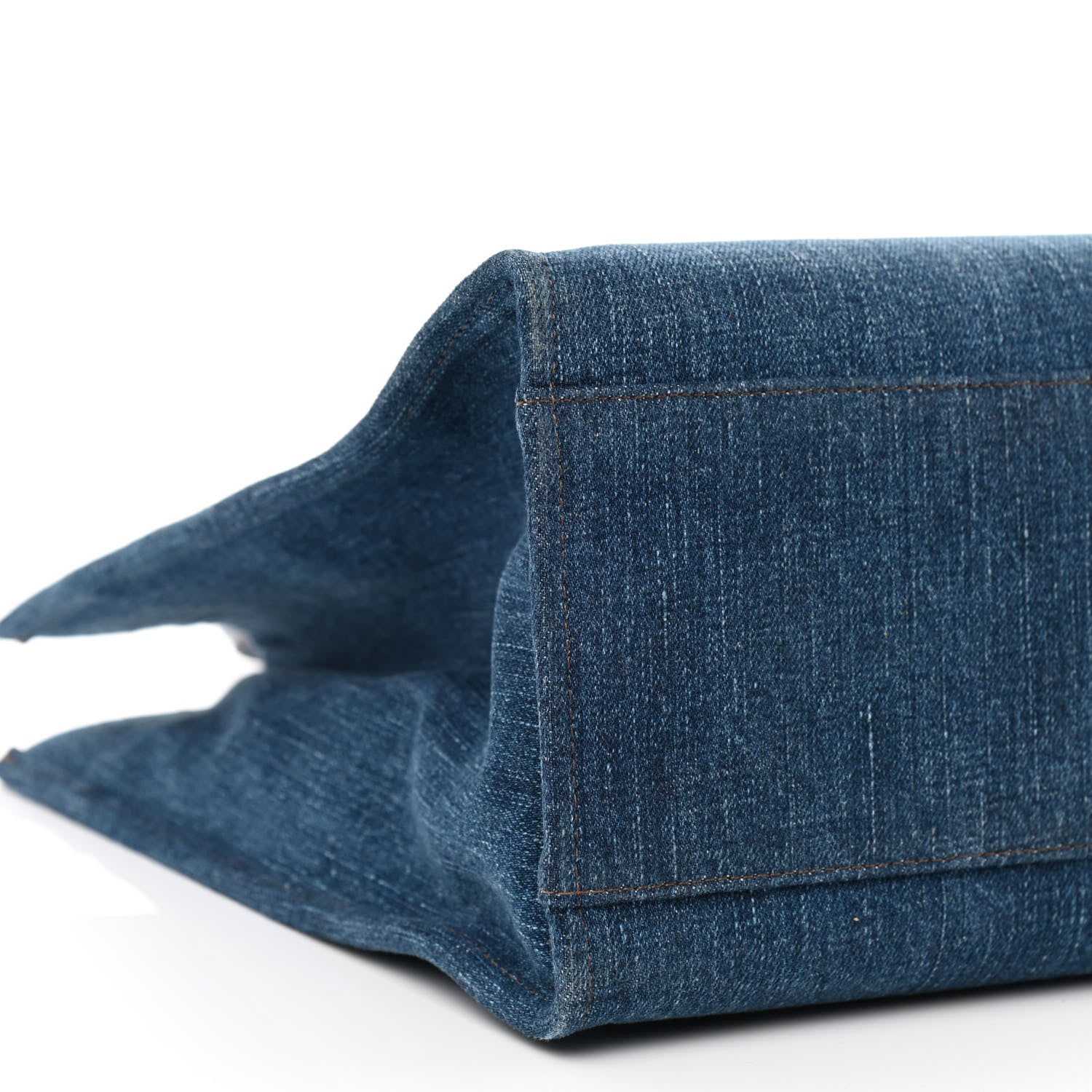 Versace Denim Calfskin La Medusa Tote Bag Blue 9 of 11