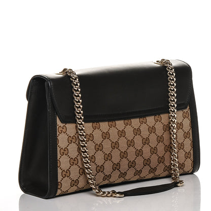 Gucci Monogram Margaux Calfskin Medium Emily Chain Shoulder Bag Beige Ebony Cocoa 3 of 6