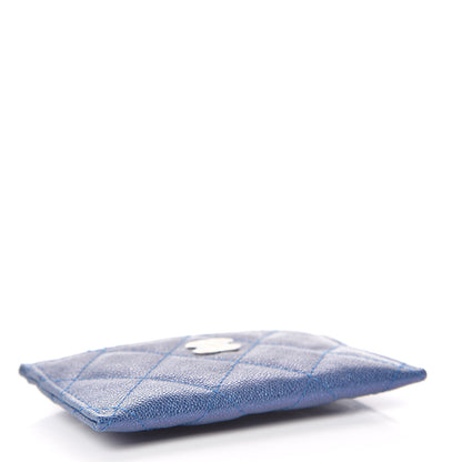 Chanel Iridescent Caviar Quilted Card Holder Dark Blue 4 of 9
