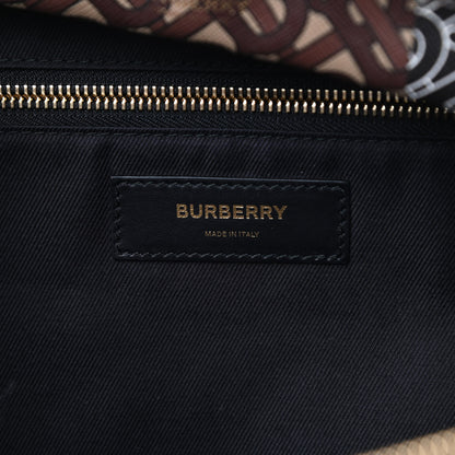 Burberry E-Canvas Monogram Stripe XL Sonny Bum Bag Bridle Brown 6 of 15
