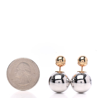 Christian Dior Mise En Dior Tribal Earrings Gold Silver 2 of 3