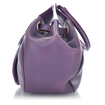 Jimmy Choo Leather Rhona Satchel Purple 4 of 8