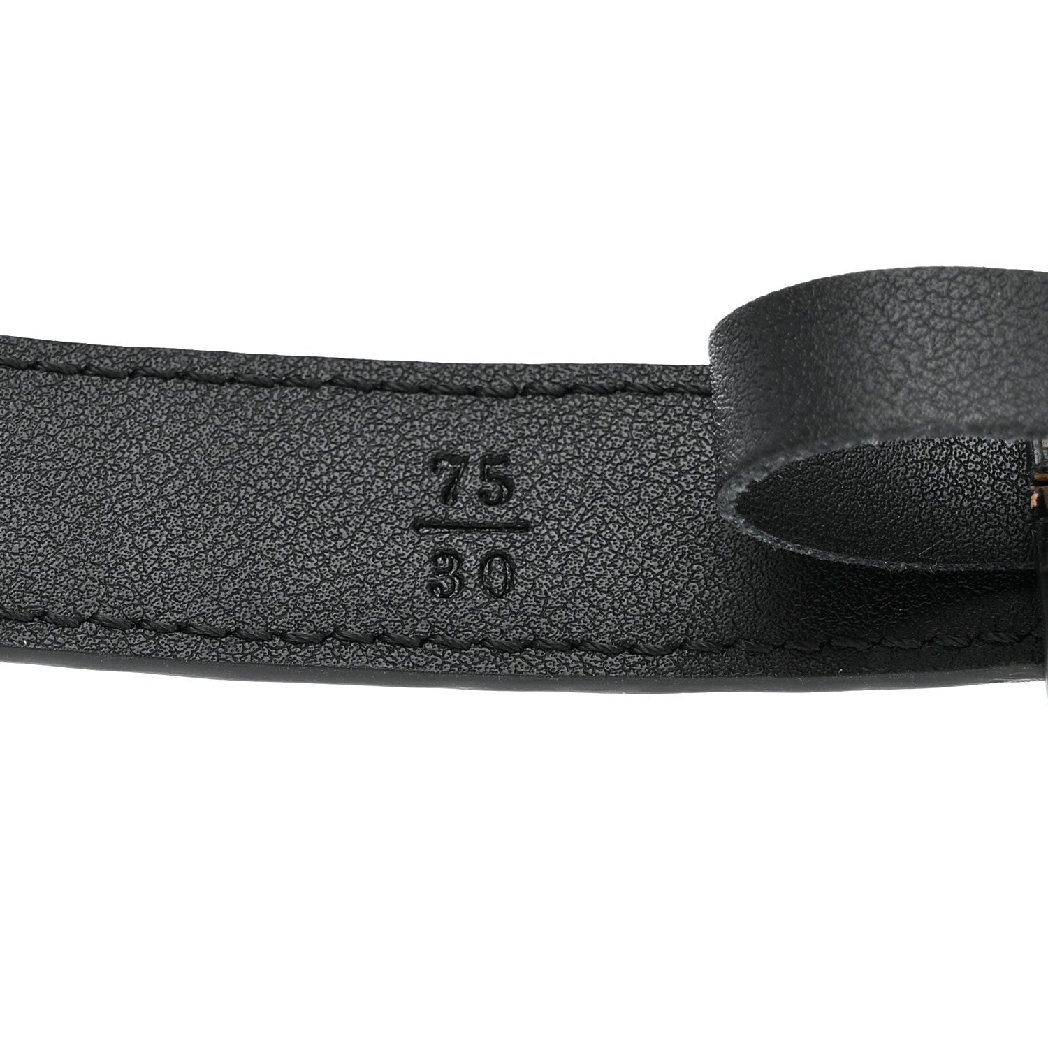 Fendi Vitello Century Bi-Color FF 1974 Embossed 2CM Belt 75 30 Maya Black 5 of 7