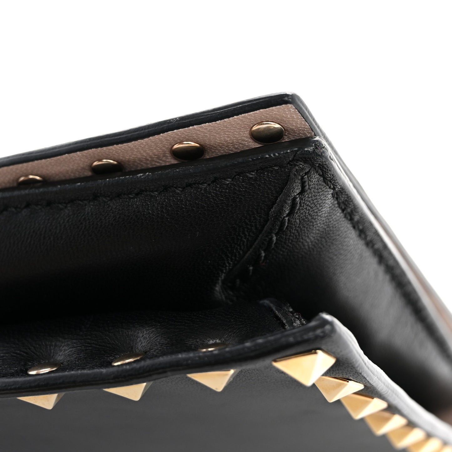 Nappa Rockstud Wristlet Clutch Black