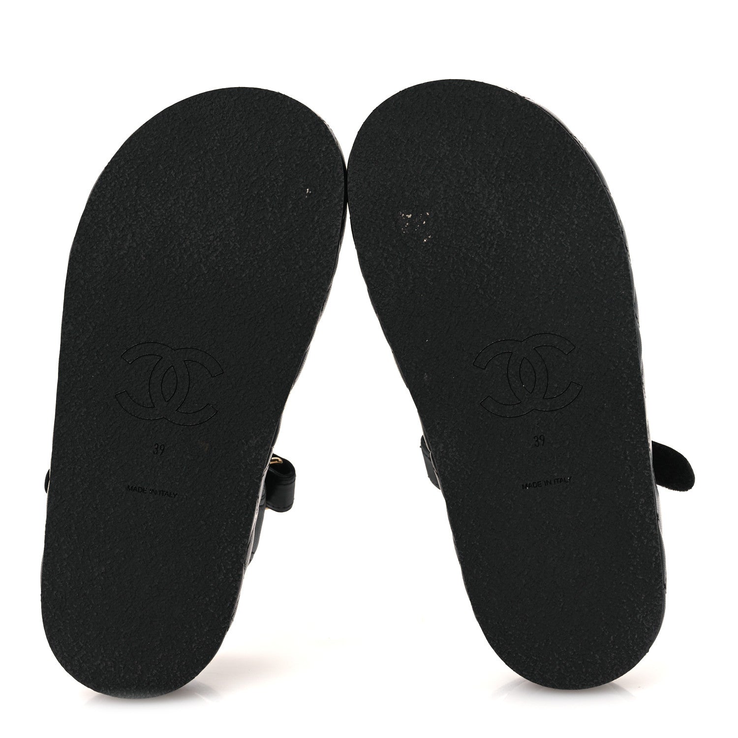 Chanel Lambskin Quilted Dad Sandals 39 Black 7 of 13