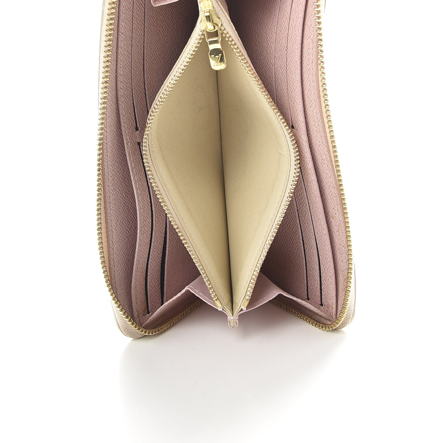 Damier Azur Clemence Wallet Rose Ballerine
