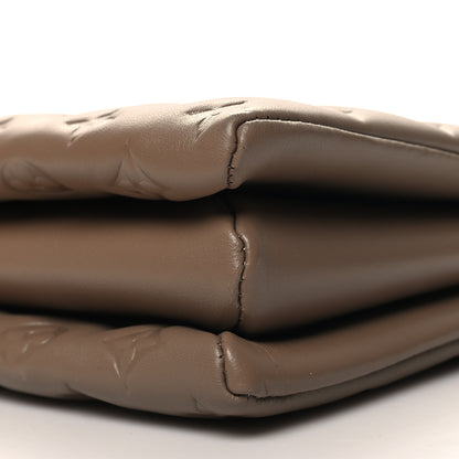 Louis Vuitton Lambskin Embossed Monogram Coussin MM Taupe 11 of 11