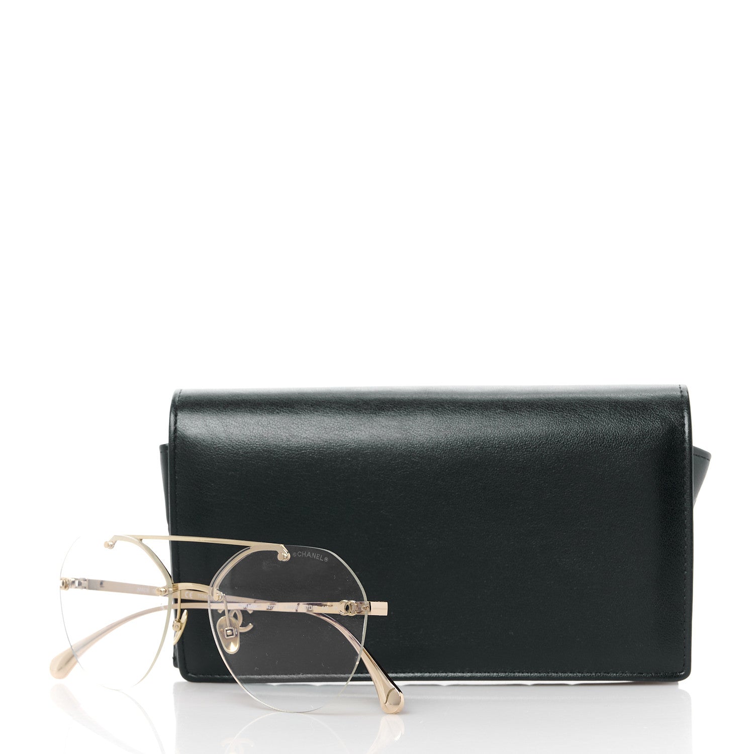 Chanel Titanium CC Pilot Aviator Sunglasses 4272-T Gold 8 of 8