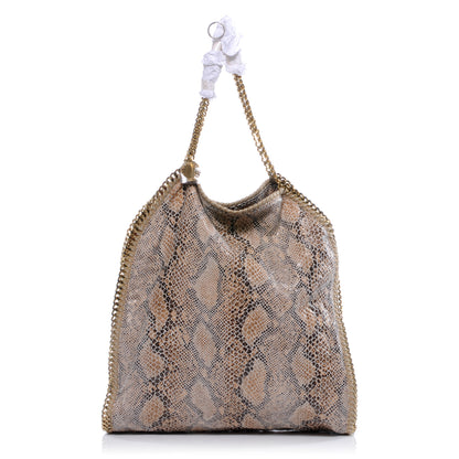 Stella McCartney Faux Python Large Falabella Tote Camel 1 of 6